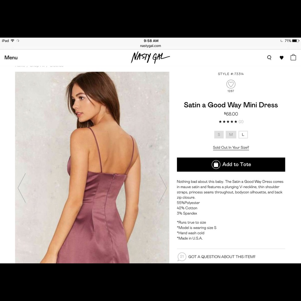 Nasty gal pink prom dress